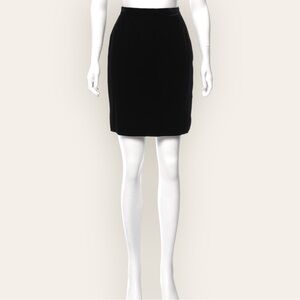 Authentic Karl Lagerfeld Vintage Velvet Waist High Black Short Skirt - Size 36